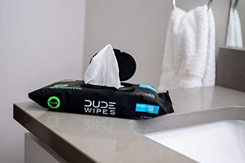 DUDE Wipes - Flushable Wipes - 6 Pack, 288 Wipes - Herbal Relief Extra-Large Wet Wipes - Witch Hazel & Geranium Essential Oils - Septic and Sewer Safe Butt Wipes For Adults