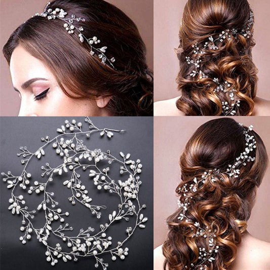 Crystal Pearl Bridal Hair Set