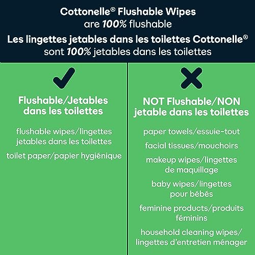 Cottonelle GentlePlus Flushable Wet Wipes with Aloe & Vitamin E, 6 Flip-Top Packs, 42 Wipes Per Pack (252 Total Wipes)