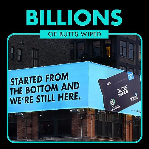 DUDE Wipes - Flushable Wipes - 6 Pack, 288 Wipes - Shea BUTTer Smooth Extra-Large Adult Wet Wipes - Vitamin-E & Aloe - Septic and Sewer Safe