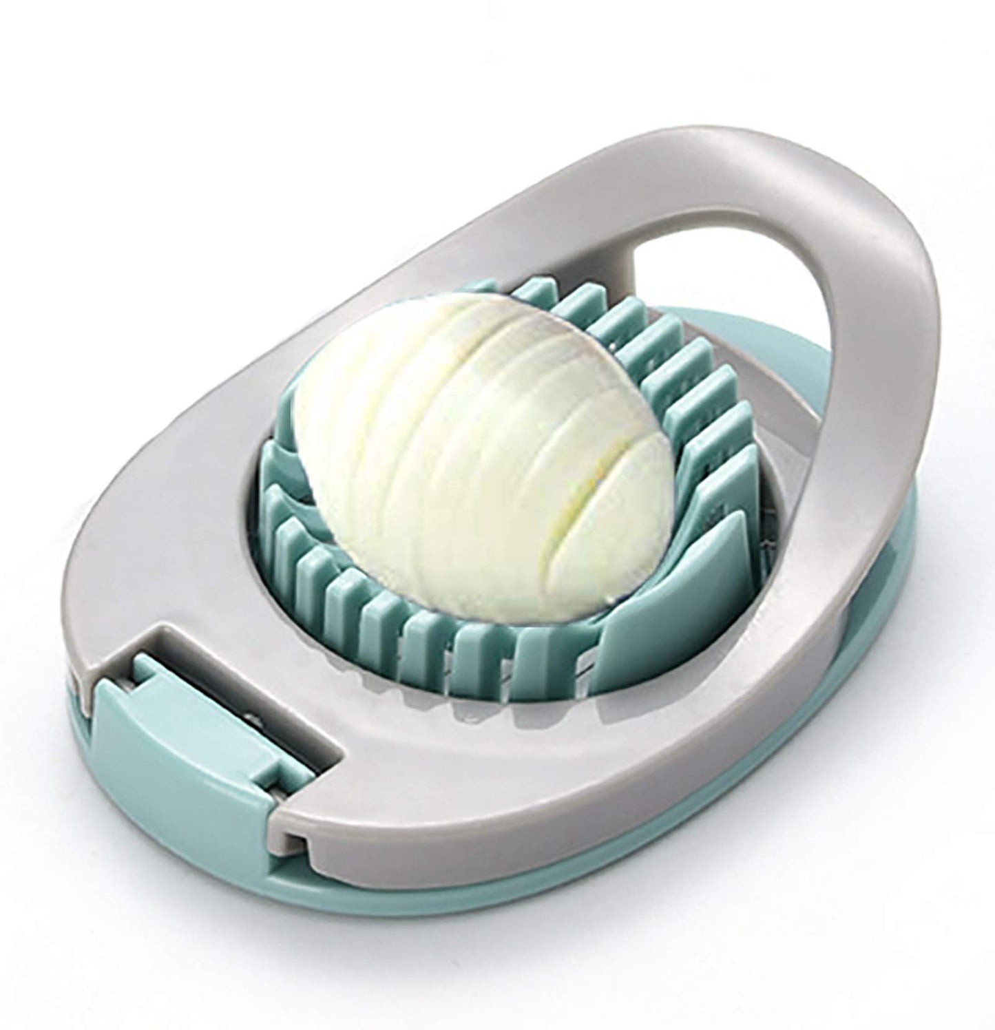 Egg Slicer for Boiled Eggs Strawberry Cutter with Stainless Steel Wire （Green）