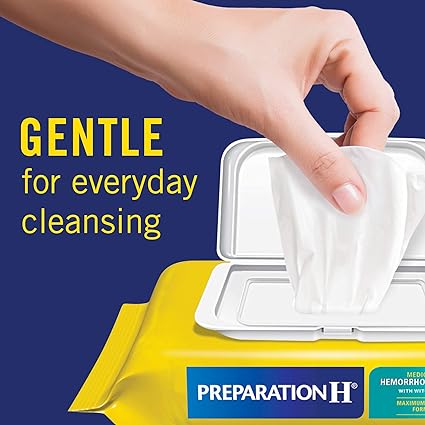 Preparation H Totables Hemorrhoid Flushable Wipes with Witch Hazel for Skin Irritation Relief - 50 Count