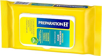 Preparation H Hemorrhoid Flushable Wipes with Witch Hazel for Skin Irritation Relief - 48 Count