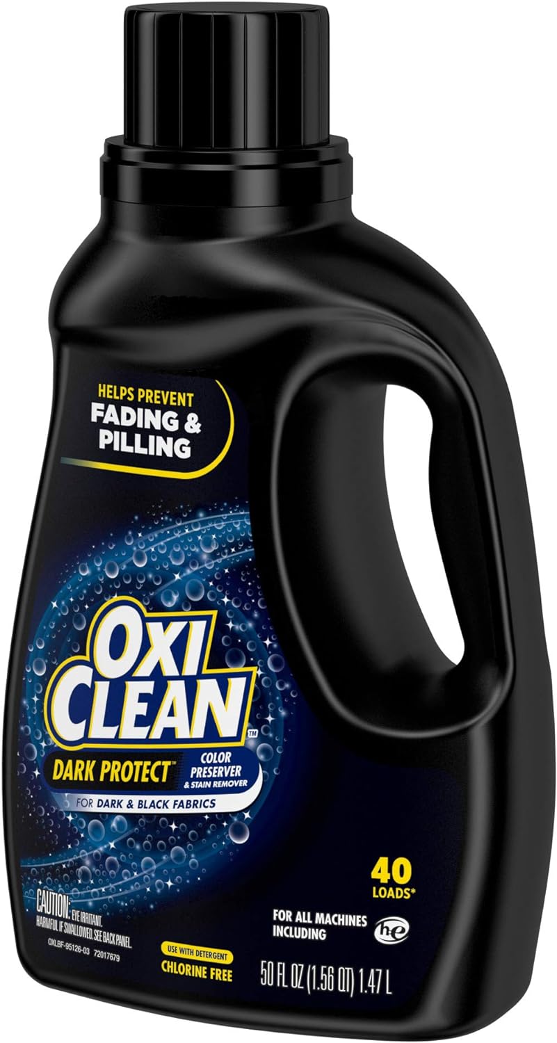 OxiClean Dark Protect Liquid Laundry Booster, Laundry Stain Remover for Clothes, 50 Fl Oz