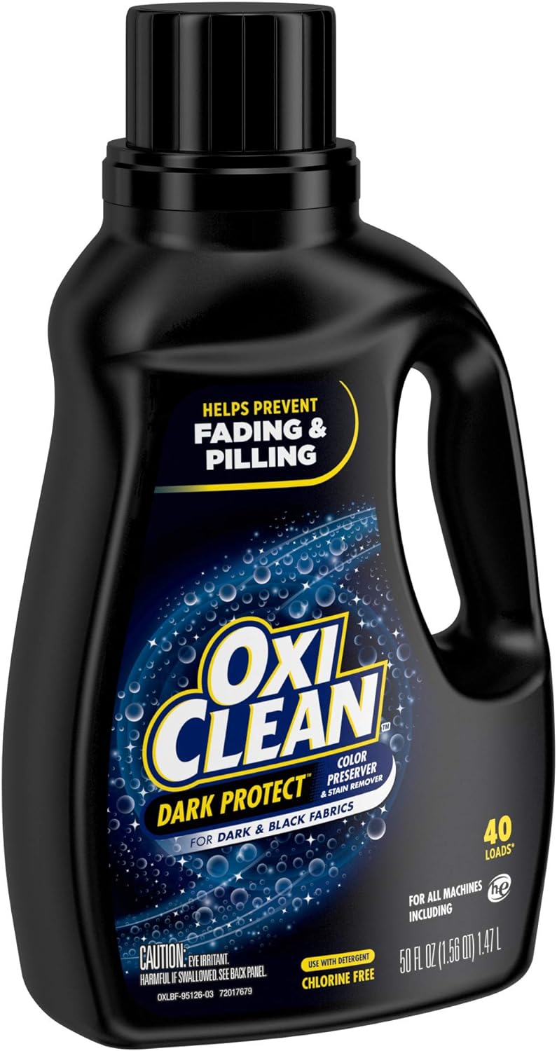 OxiClean Dark Protect Liquid Laundry Booster, Laundry Stain Remover for Clothes, 50 Fl Oz