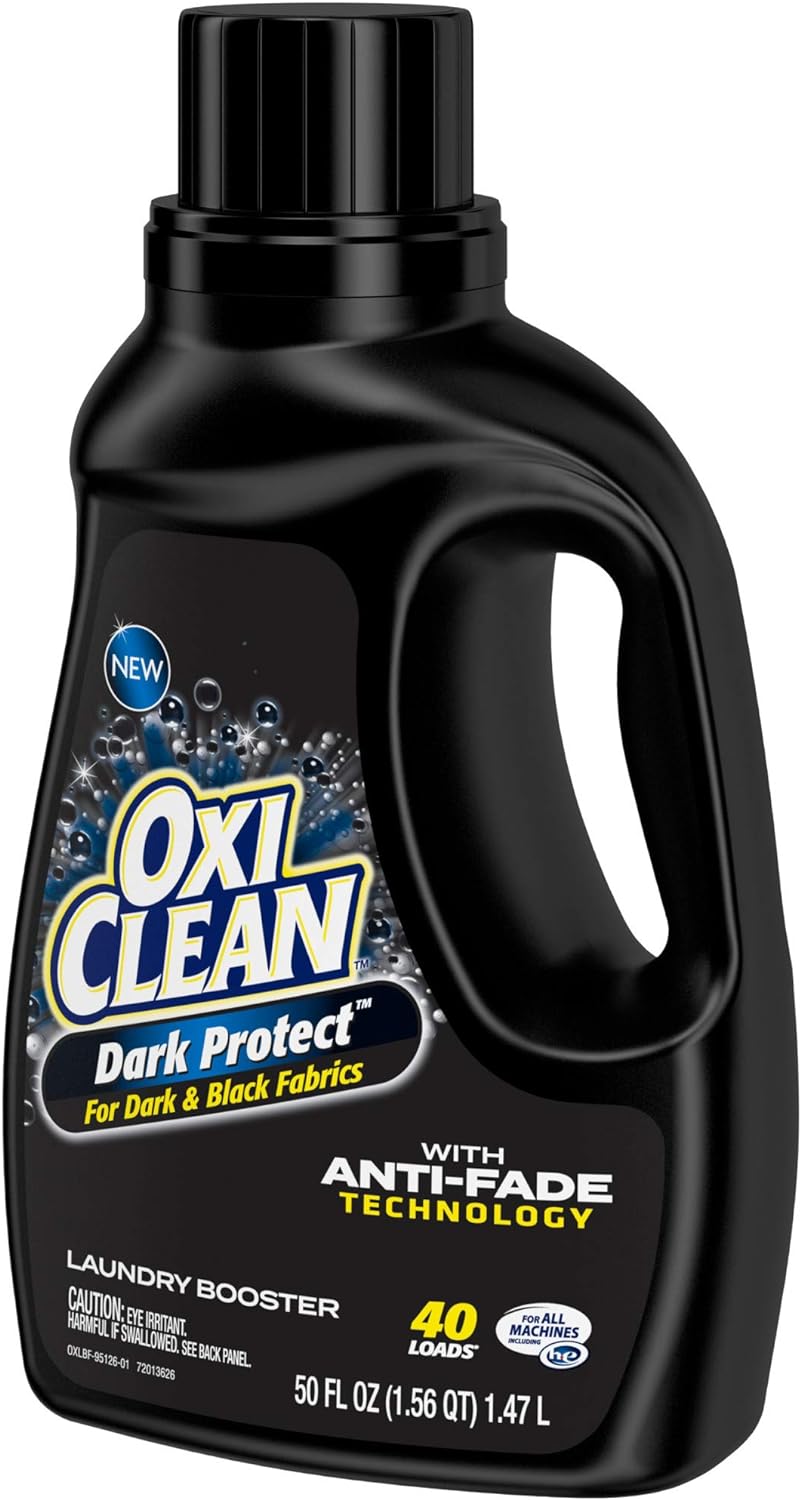 OxiClean Dark Protect Liquid Laundry Booster, Laundry Stain Remover for Clothes, 50 Fl Oz