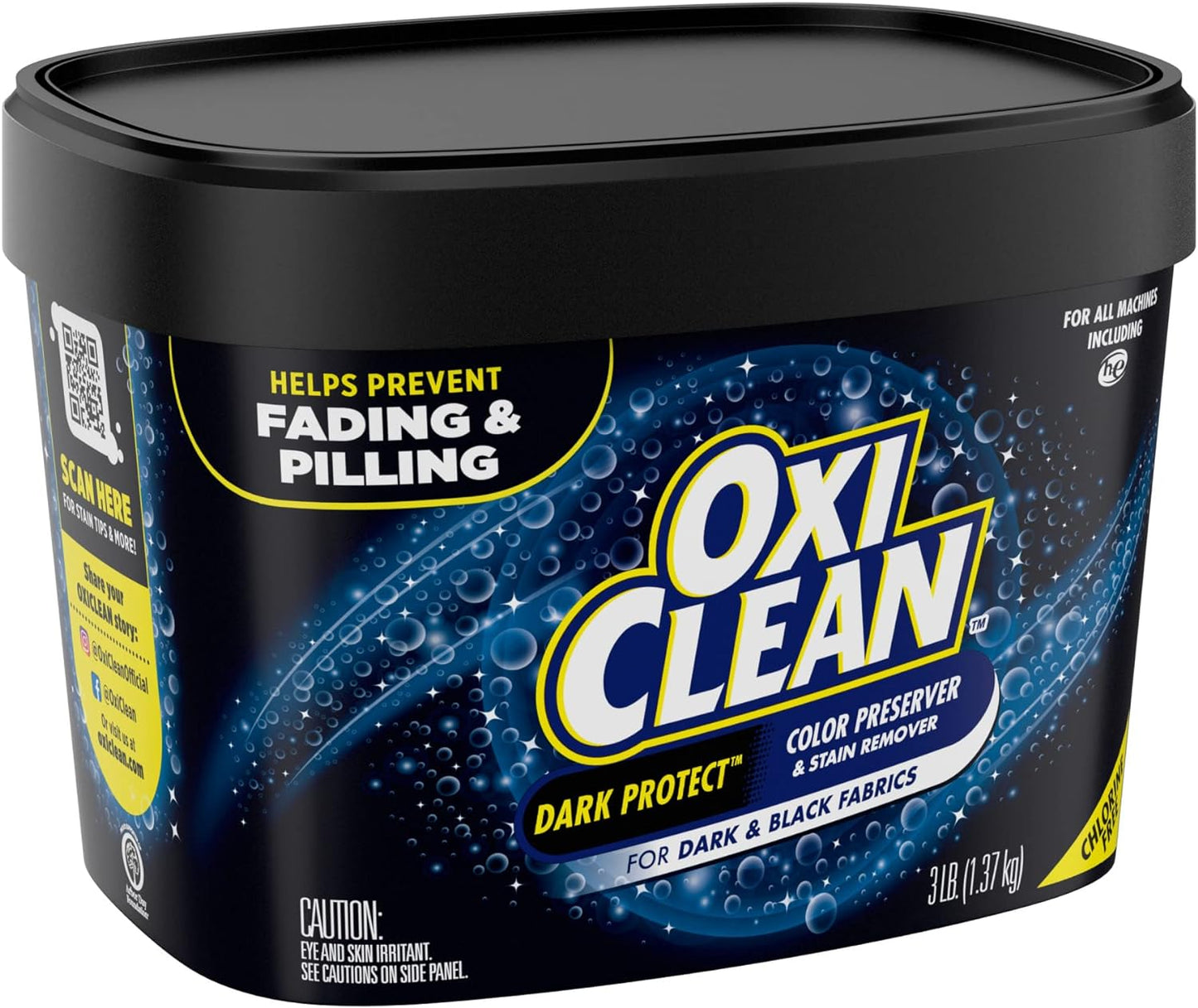 OxiClean Dark Protect Laundry Booster, Laundry Stain Remover for Clothes, 3 Lbs