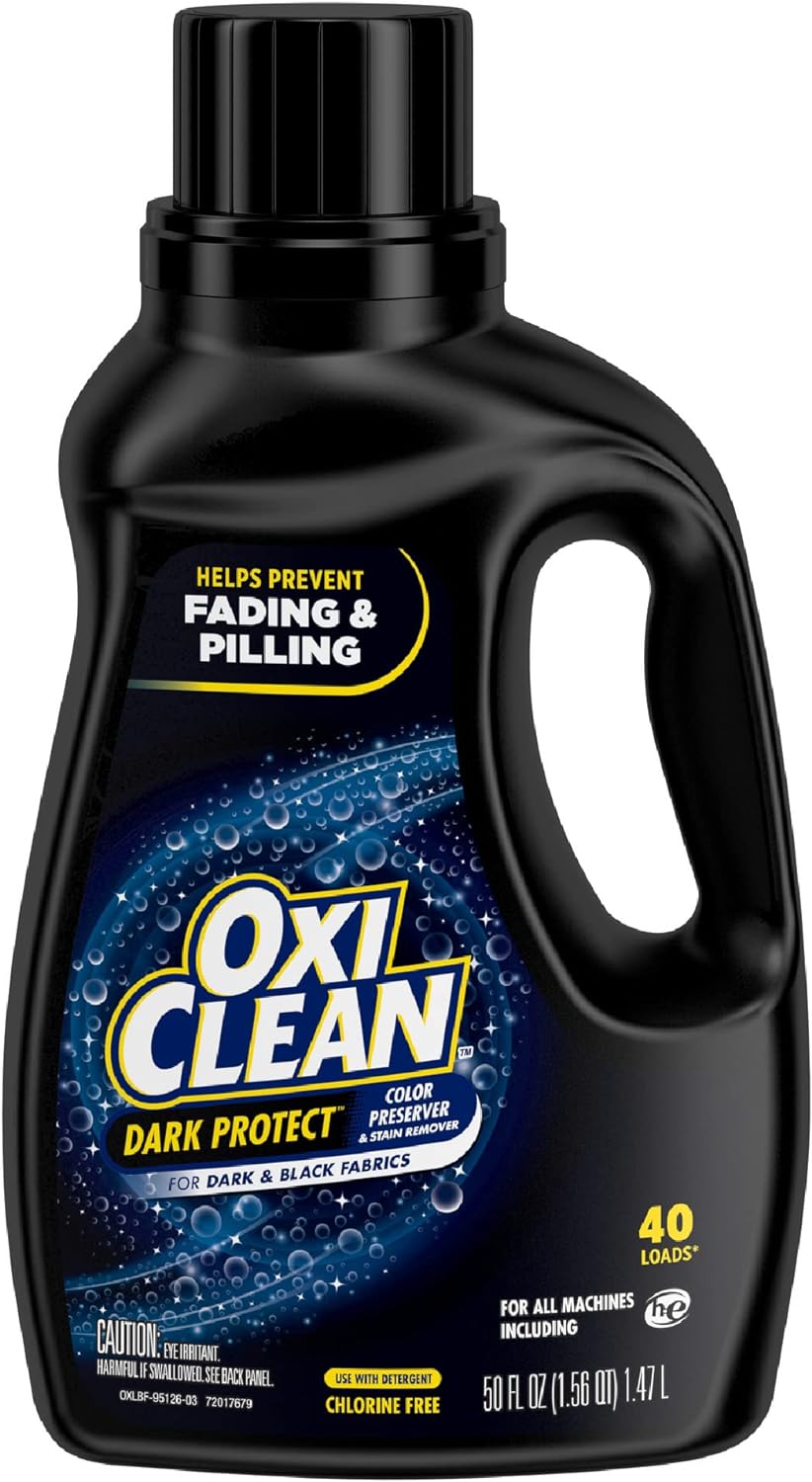 OxiClean Dark Protect Liquid Laundry Booster, Laundry Stain Remover for Clothes, 50 Fl Oz