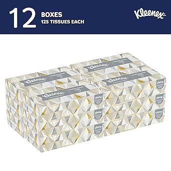 Kimberly-Clark Kleenex Professional Facial Tissue | Flat 12 Boxes/Convenience Case