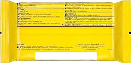 Preparation H Hemorrhoid Flushable Wipes with Witch Hazel for Skin Irritation Relief - 48 Count