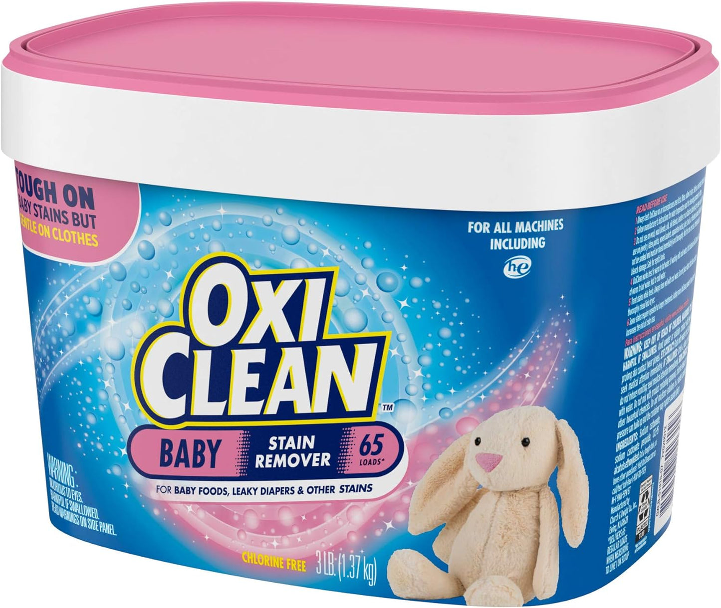 OxiClean Versatile Stain Remover Baby Stain Soaker, 3 lb