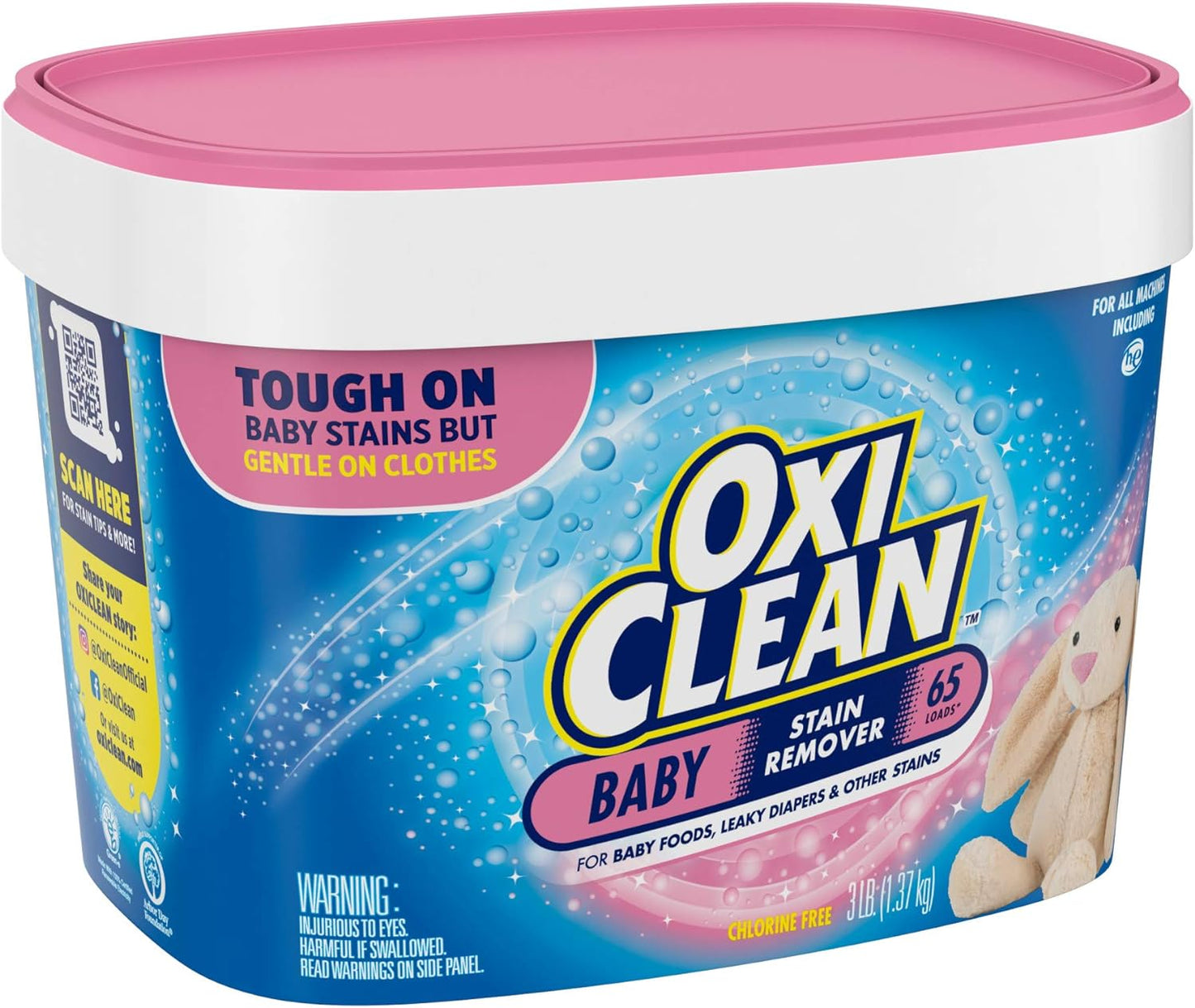 OxiClean Versatile Stain Remover Baby Stain Soaker, 3 lb