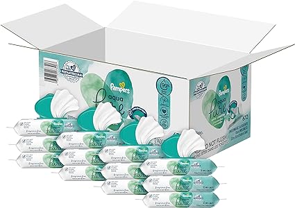 Pampers Aqua Pure 99% Water Sensitive Baby Wipes - 672 Count