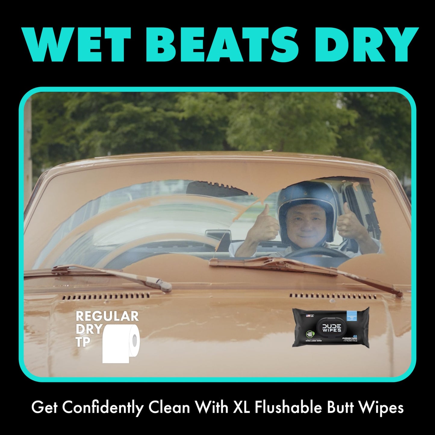 DUDE Wipes - On-The-Go Flushable Wipes - 1 Pack, 30 Wipes - Mint Chill Extra-Large Individually Wrapped Adult Wet Wipes - Eucalyptus & Tea Tree Oil - Septic and Sewer Safe