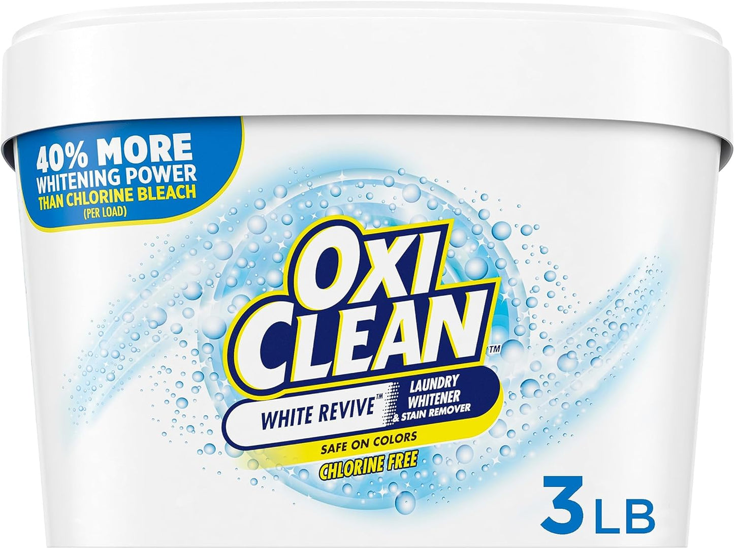 OxiClean White Revive Laundry Whitener and Stain Remover Powder, 3 lb