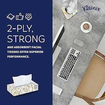 Kimberly-Clark Kleenex Professional Facial Tissue | Flat 12 Boxes/Convenience Case