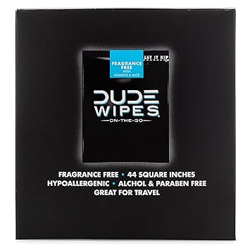 DUDE Wipes - On-The-Go Flushable Wipes - 1 Pack, 30 Wipes - Unscented Extra-Large Individually Wrapped Adult Wet Wipes - Vitamin E & Aloe - Septic and Sewer Safe