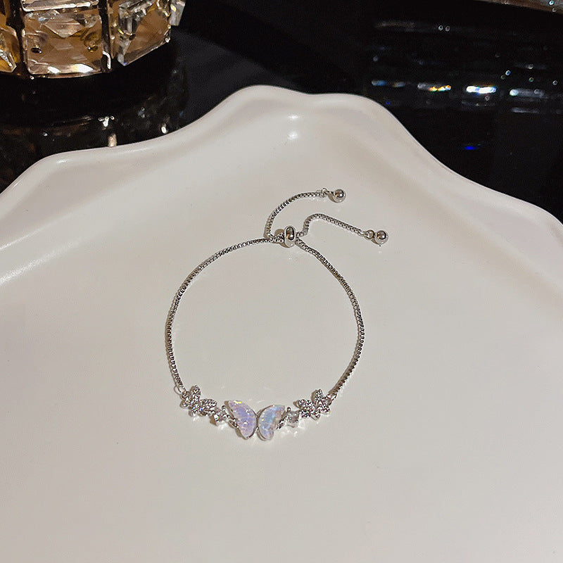Zircon Flower Pearl Bracelet