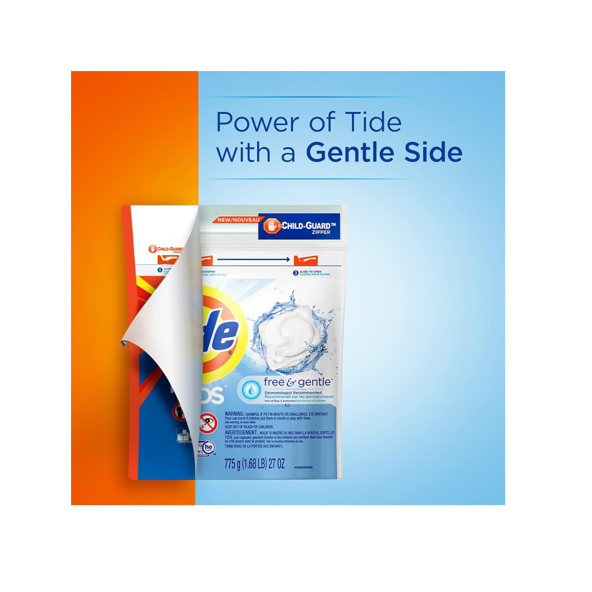 Tide Laundry Detergent Pods, Free & Gentle, 81 Count (Pack of 1)